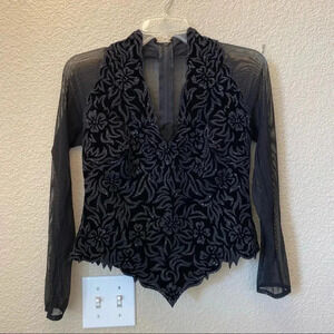 Vintage Y2k Sheer sleeved Top size Small